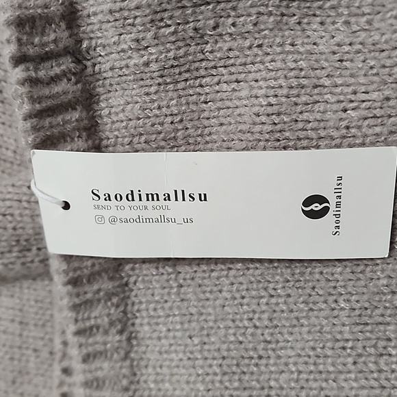 Women's Knit Cardigan Luxury Button Up Sweater Casual Business Grey Size M - Picture 6 of 6